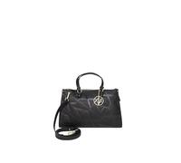 Armani Exchange Sac à main noir pour femme caractérisé par un maxi logo all-over, Noir , Taille unique