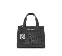 Armani Exchange Sac à provisions Lize Pebble avec logo pour femme, noir, TU