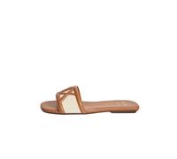 Armani Exchange - Sandales Plates en Toile avec Logo - Femme - Chaussures - Brun - Taille: 41 EU
