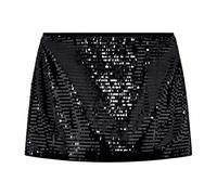 Armani Exchange - Sequin Skirt with Logo Plaque - Femme - Jupes - Noir - Taille: 36 FR