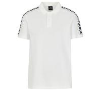 Armani Exchange Short Sleeve Jacquard Logo Polo, Blanc cassé, M Hommes