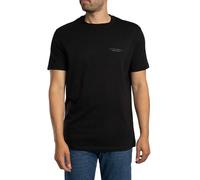 Armani Exchange Short Sleeve Side Milano-New York Logo Lettering T-Shirt, Noir, XL Hommes