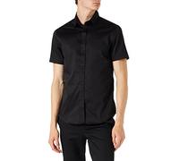 Armani Exchange Stretch Satin Slim Chemise Casual, Noir (Black 1200), Medium Homme