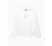 Armani Exchange Sweat à Capuche en Coton avec Logo icône pour Homme, Ecru, X-Large