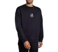 Armani Exchange Sweat-Shirt à col Rond pour Homme, Motif Icon Project, Logo brodé, Bleu Marine, XXL, Bleu foncé, XXL