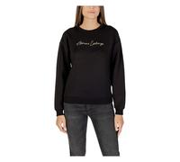 Armani Exchange, Femme, Sweatshirts et sweats à capuche, Noir, Taille: 38 FR SweaT-shirt Col Rond Minimaliste avec Logo Brodé