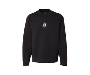 ARMANI EXCHANGE Sweat-shirt 'Felpa' noir / blanc, Taille XS