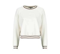 Armani Exchange - SweaT-shirt ras du cou style universitaire avec logo et profils - Femme - Sweatshirts et sweats à capuche - Blanc - Taille: 40 FR