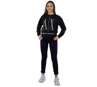 Armani Exchange Sweat-Shirt Studded Icon Maillot de survêtement, Noir, S Femme