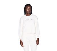 Armani Exchange - Felpa logo Strass Girocollo - Femme - Sweatshirts et sweats à capuche - Blanc - Taille: 36 FR