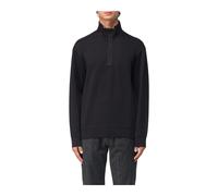 Armani Exchange Essential, Long Sleeve Half Loged Zip Maillot de survêtement, Noir, L Homme