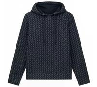 Armani Exchange Sweatshirt pour Homme, Essentiel, Logo intégral, Noir, L, Noir/Noir intégral, L