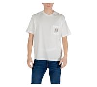 Armani Exchange - T-shirt à col rond imprimé - Homme - Tops - Blanc - Taille: XS