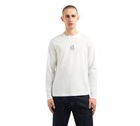 ARMANI EXCHANGE T-Shirt gris argenté / blanc, Taille M