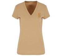 Armani Exchange T-Shirt Arte Sella, col en V, Logo imprimé sur la Poitrine, Bois Grain., XL