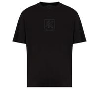 Armani Exchange T- Shirt AX Logo with Square Outline Regular Fit Tee, Noir, S Homme