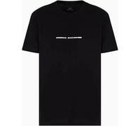 Armani Exchange - T-shirt coupe classique avec logo en relief - Homme - Tops - Noir - Taille: 2XL