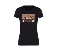 Armani Exchange - T-shirt Coupe Slim - Femme - Tops - Noir - Taille: 38 FR