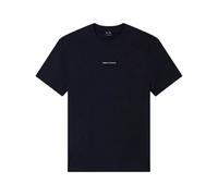 Armani Exchange - T-shirt en coton à manches courtes et col rond - Homme - Tops - Bleu - Taille: S