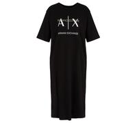 Armani Exchange Tissu Organique, Logo T-Dress Robe décontractée, Noir, S Femme