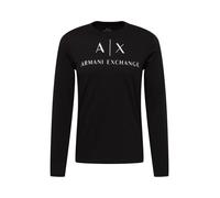 T-shirt homme - ARMANI EXCHANGE - noir - logo poitrine - détails contrastés - 100% coton S