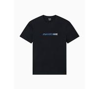 Armani Exchange T-shirt 3D logo brodé multicolore Bleu foncé M Homme