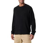 Armani Exchange The Grid, Sustainable, Ribs and Reverse Jersey Stitch Pull Sweater, Noir, L Homme