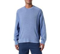 Armani Exchange The Grid, Sustainable, Ribs and Reverse Jersey Stitch Pull Sweater, Stone, L Homme