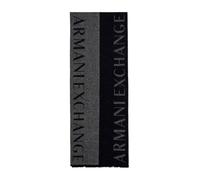 Armani Exchange The urban Expedition, Color Contrast, Logo Lettering Scarf, Grigio Melange/Black, One Size, Grigio mélangé/noir, taille unique