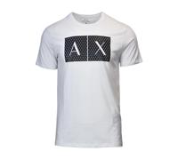 Armani Exchange - TShirt Geometric AX Logo - Homme - Tops - Blanc - Taille: S