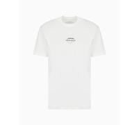 Armani Exchange Urban Delight, Printed Logo Lettering T-Shirt, Blanc cassé, S Hommes