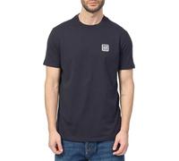 Armani Exchange Utility Edge, Sustainable, Eco-Leather Logo Patch T-Shirt, Bleu foncé, XL Hommes