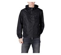 Armani Exchange Veste Logo Carré Noir à capuche zippée Poches L