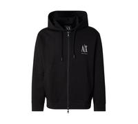 ARMANI EXCHANGE Veste de survêtement noir / blanc, Taille XS