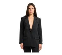 Armani Exchange - Veste en tissu à rayures - Femme - Vestes - Noir - Taille: 36 FR