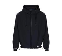 Armani Exchange - Veste en tissu laminé avec capuche - Homme - Vestes - Bleu - Taille: M