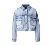 Armani Exchange Veste en jean boutonnée en coton pour femme, bleu denim, X-Small
