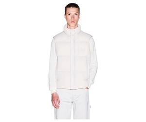Armani Exchange - Veste sans manches matelassée à fermeture éclair intégrale - Homme - Vestes - Blanc - Taille: L