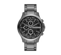 Armani Exchange Montre chronographe, en acier inoxydable, gris « gunmetal », pour homme, AX2454