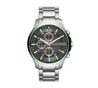 Armani Exchange Montre pour Homme, Mouvement Chronographe à Quartz, Boîtier en Acier Inoxydable de 46 mm avec Bracelet en Acier Inoxydable, AX2163