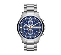 Armani Exchange Montre pour Homme, Mouvement Chronographe à Quartz, Boîtier en Acier Inoxydable Argenté de 46 mm avec Bracelet en Acier Inoxydable, AX2155