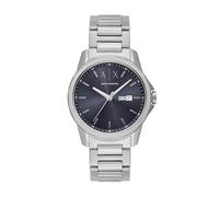 Armani Exchange Watch for Men, Quartz Three Hand Day Date Movement and 44mm Case Size with Stainless Steel Or Leather Strap
