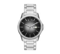 Armani Exchange Watch for Men, Quartz Three Hand Day Date Movement and 44mm Case Size with Stainless Steel Or Leather Strap