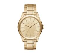 Montre Armani Exchange à trois aiguilles en acier inoxydable, pour homme, AX2321 Doré G