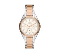 Armani Exchange Watch For Women, Quartz Multifunctional movement and 36mm Case Size with Stainless steel or Leather strap