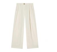 Armani Exchange - Wide Pantalons With Pleats - Femme - Pantalons - Blanc - Taille: 40 FR