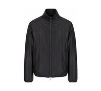Armani, Homme, Vestes, Bleu, Taille: XL Bomber en Cuir d'Agneau de Luxe