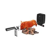 Armanyya Barbecue électrique, tournebroche électrique, rotatif à 360°, design réglable, support de cuisson universel en acier inoxydable pour poulet, poisson, bœuf, légumes, etc