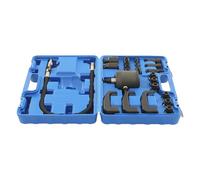 Armanyya Extracteur d'injecteurs diesel pneumatique 24 pièces en acier C45 pour Bosch Delphi Denso Siemens 19 Adaptateur 5-8 bar avec mallette en aluminium 37 x 27 cm