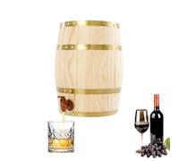 Armanyya Fût en bois de 10 litres, tonneau à vin avec robinet, récipient à vin, capacité de charge 30 kg pour le stockage de whisky, tequila, vin, bière, etc. - LxH 26 x 33 cm